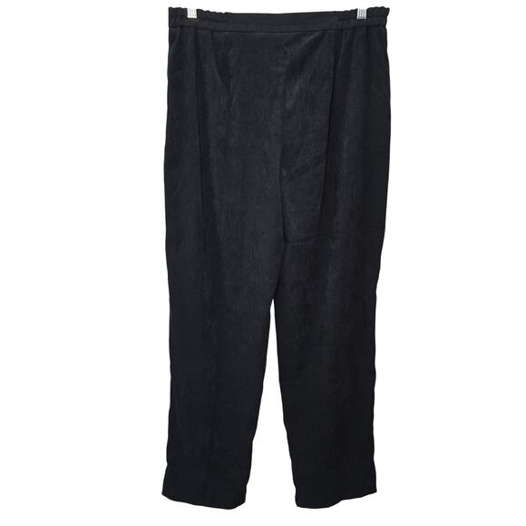 Requirements Pants Womens Plus Size 14 Black Microfiber Suede Gothic Minimalist - Picture 2 of 10